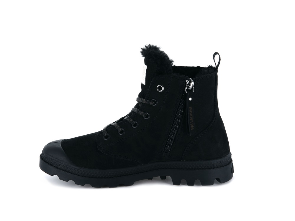 Botas De Invierno Palladium PAMPA HI ZIP WL Mujer Negras | Costa Rica-86913